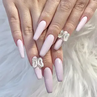 ネイル 🍑長さだし ワンホン💅モモコのネイルデザイン