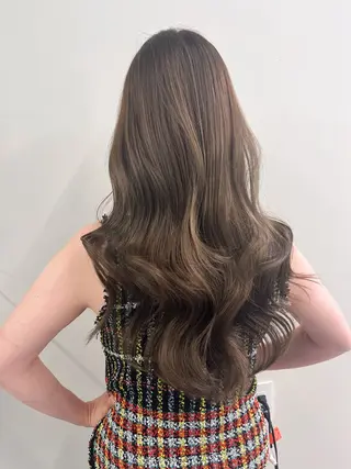 ロング カラー ヘアアレンジ レイヤー/髪質改善 縮毛/ハッシュカットのヘアスタイル
