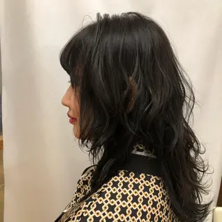 セミロング カラー パーマ ヘアアレンジ 暖色ボブ 🍊rikakoのヘアスタイル