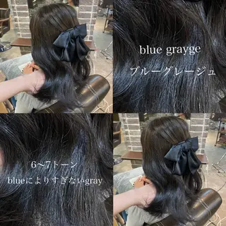 セミロング カラー ヘアアレンジ 🧸顔周りカット /透明感🎀のヘアスタイル