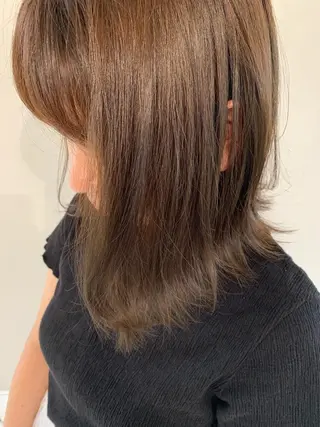 ミディアム カラー パーマ ヘアアレンジ 加藤 綾華のヘアスタイル