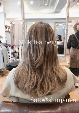 セミロング カラー 艶髪💫透明感💖 Sato Toyoのヘアスタイル