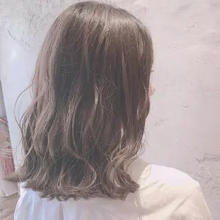 ミディアム カラー 韓国風ヘア✻透明感 カラー✻yukaのヘアスタイル