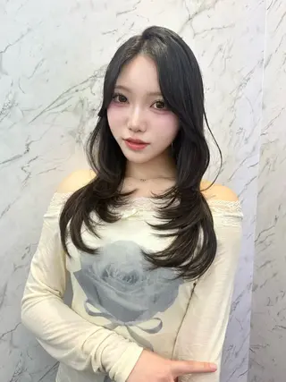 ロング カラー hair salon dot. mooda 韓国風サロン 町田店所属・韓国風ヘア🎀🩶 /♡𝓝𝓸𝓪♡のヘアスタイル