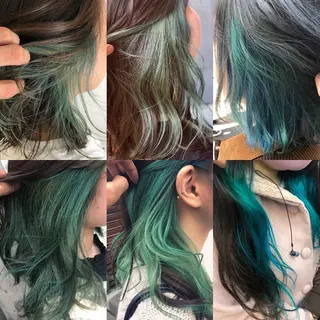 セミロング カラー 原宿サロン代表 デザインカラー伊藤卓のヘアスタイル