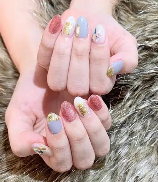 ネイル 🌙都岡 ムーンネイルのネイルデザイン