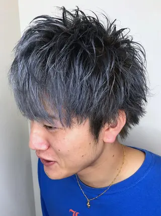 ショート カラー メンズ メンズヘア特化 崎田 成人のヘアスタイル