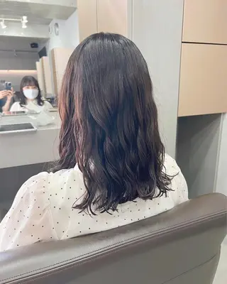 ミディアム パーマ ボブパーマコテ巻き風 パーマNo1深江秀平のヘアスタイル