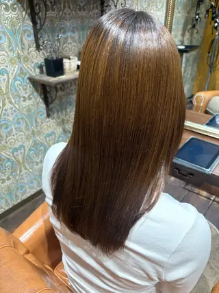 ミディアム パーマ なぎさ 🎀  / 透明感カラー/心斎橋のヘアスタイル