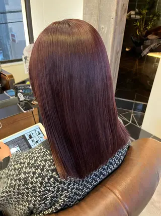 セミロング カラー 🟢NEGi🟣 🫧髪質改善のヘアスタイル