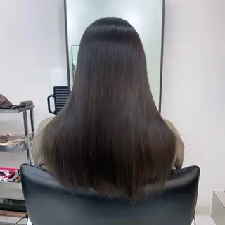 セミロング カラー 艶感/韓国風 🤍moeka🤍のヘアスタイル