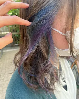 セミロング カラー 原宿サロン代表 デザインカラー伊藤卓のヘアスタイル