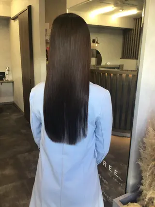ロング 【髪質改善】 【酸性ストレート】のヘアスタイル