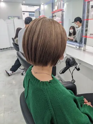 ショート カラー パーマ *【公式】銀座 ACADEMY🕊️のヘアスタイル