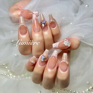 ネイル Lumière｜ ロング｜ワンホンのネイルデザイン