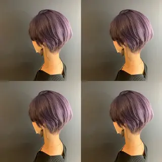 ショート カラー ✨縮毛矯正✖︎顔周り レイヤー✨ナカムラのヘアスタイル