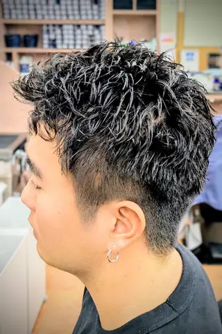 ショート パーマ 理容プラージュ燕三条 福井のヘアスタイル
