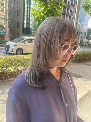 ミディアム カラー 武田 和子のヘアスタイル