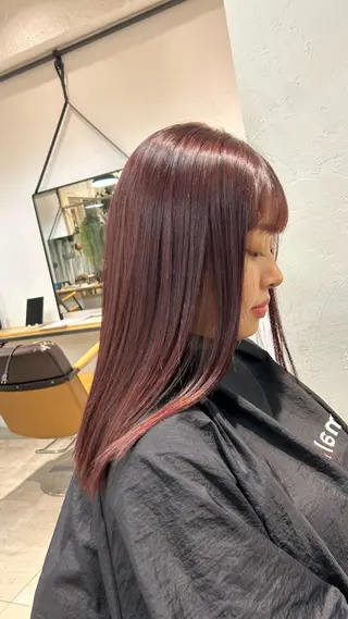 ミディアム カラー じゅわっと暖色カラー 🍊Moemiのヘアスタイル