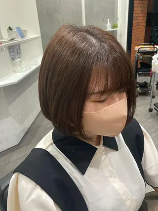 ミディアム ミルクティー量産💙 💙ブリーチ特化💙のヘアスタイル