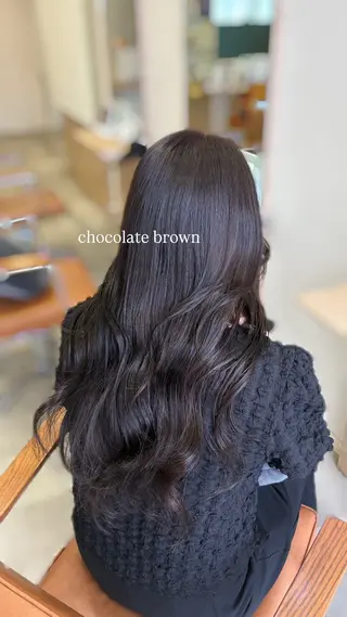 ロング カラー チョコカラー🤎 韓国風/MIHOのヘアスタイル