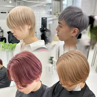 ショート カラー メンズ 🎗副店長/井上 竜 ブリーチ指名No.1のヘアスタイル