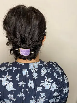 セミロング ヘアアレンジ Hiroshi ヒロシのヘアスタイル