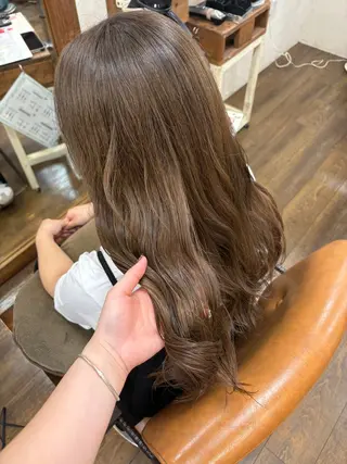 セミロング カラー 元山 透明感艶カラー 🌻レイヤーカットのヘアスタイル