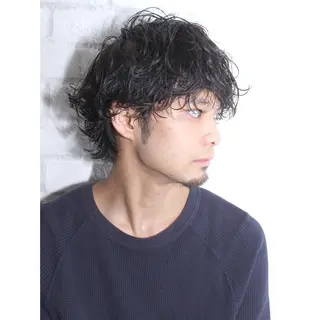 ミディアム カラー パーマ メンズ ITbyALBUM 浦和店のヘアスタイル