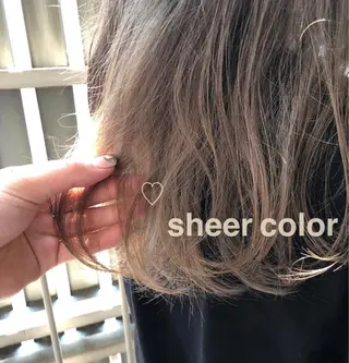カラー SALON WORK STATION所属・ボブ♡柔らかいカラー 實松栞理のヘアスタイル