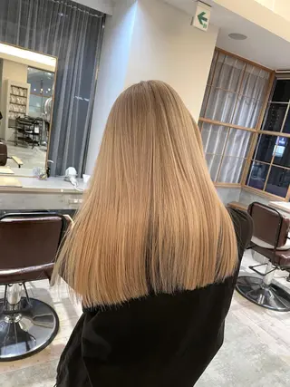 ロング カラー ブリーチカラー🌈 石垣翔太のヘアスタイル