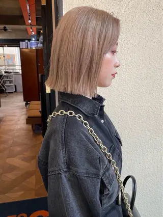 ミディアム カラー ボブ/ミディアム RIONAのヘアスタイル