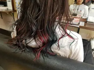 セミロング カラー パピヨンロゼ 髪質改善/酸性のヘアスタイル