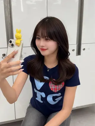 ミディアム カラー ヘアアレンジ 顔周り&ミディアム 特化/池袋/kokiのヘアスタイル