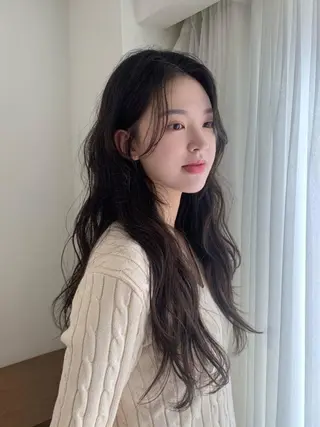 ロング 韓国特化エクステ🟨 エクステのヘアスタイル