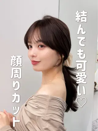 ロング カラー ブリーチなしヘーゼル 🤎透明感カラー 唯のヘアスタイル