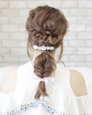 ミディアム ヘアアレンジ 柳澤 興輝のヘアスタイル