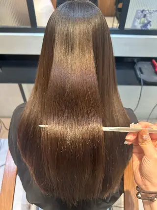 ロング パーマ ヘアアレンジ 縮毛矯正/カット/ 韓国ヘア/蛯原🍤のヘアスタイル