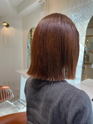 ミディアム ブリーチカラー🎀 韓国風/寺門美優のヘアスタイル