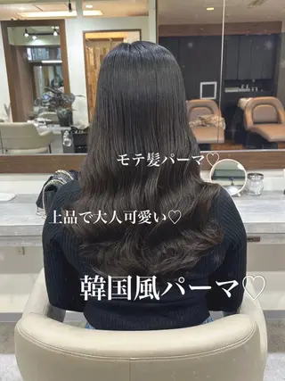 ロング パーマ 韓国風パーマ/ 菅沼 成郷のヘアスタイル