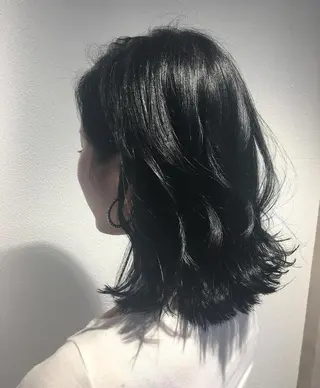 セミロング カラー パーマ ヘアアレンジ メンズ キッズ FABLE HAIR ファブル難波・心斎橋のヘアスタイル
