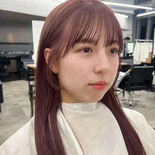 セミロング カラー 暖色/艶髪/ボブ/ ショート/Ayaのヘアスタイル
