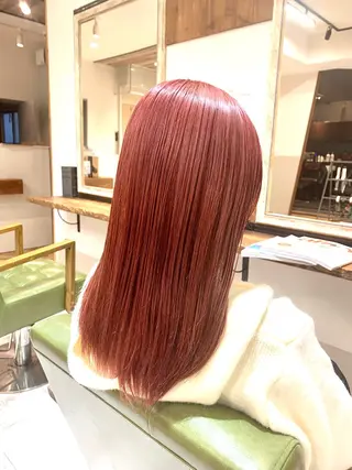 セミロング カラー rinrin 天文館のヘアスタイル