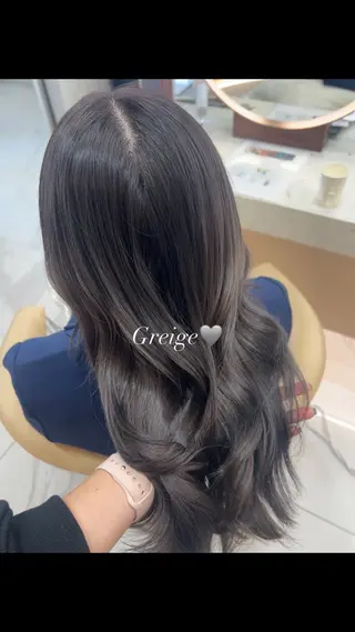 セミロング 艶ブラウン/暖色 カラー/髪質改善みほのヘアスタイル