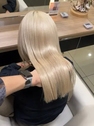 ロング 髪質改善・縮毛・ 艶髪カラー　Maruのヘアスタイル