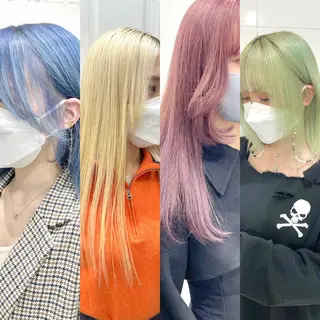 ロング カラー ヘアアレンジ 憧れの艶ハイトーンへ 🌙サイダサキのヘアスタイル