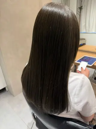 ロング パーマ ヘアアレンジ オリーブ透明感カラー 表参道/MIKUのヘアスタイル