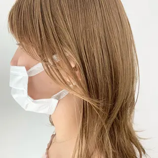 ミディアム カラー パーマ ヘアアレンジ メンズ キッズ ネイル マツエク・マツパ レイヤーカット 🌿透け感カラーのヘアスタイル