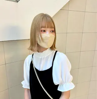 ショート カラー 【韓国艶カラー🎀】 添田 菜摘のヘアスタイル