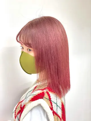 セミロング 名古屋ハイトーン/ 🐶ブリーチ専門店のヘアスタイル